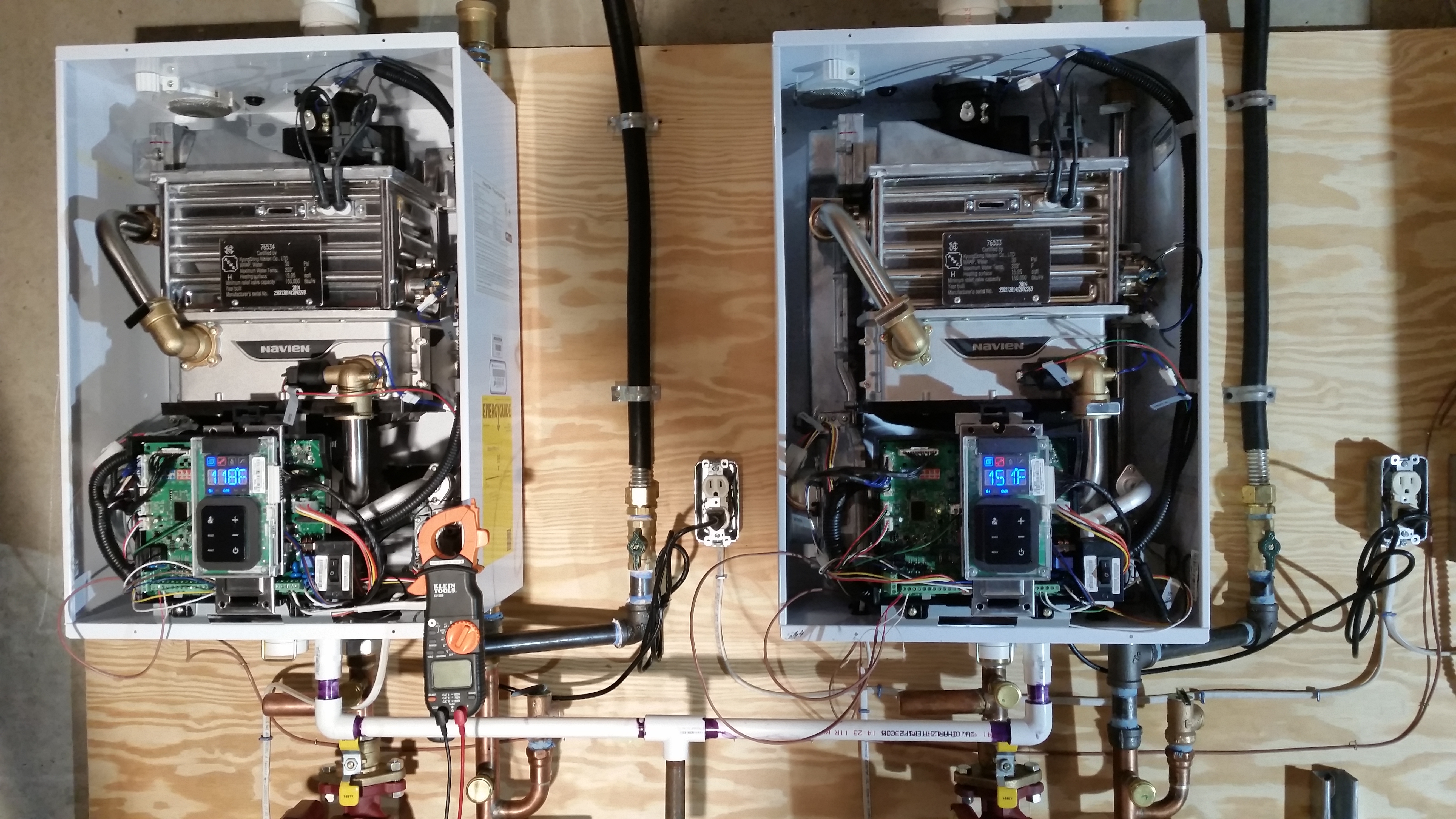 Inside view of a heating unit we installed